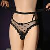 Men Sissy Panties Japanese Embroidery Lace Underpant Hollow Waist Sheer Briefs Open Close Penis Sheath Crossdressing Underwear