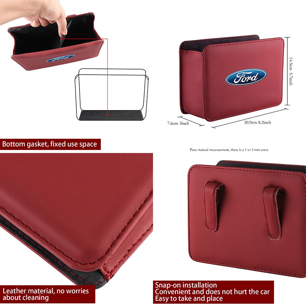 1Pcs Leather Car Door Side Seat Back Storage Bags For Ford Focus Ford ST Mondeo RS MK2 MK4 MK3 Fiesta Mustang Shelby Escape Kuga