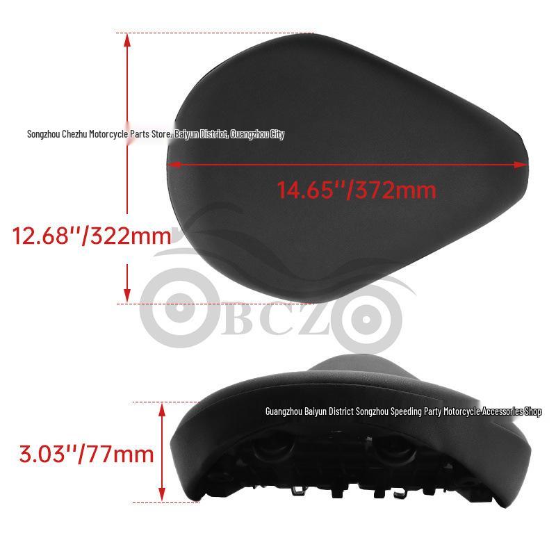 Black Leather Retro Seat Bag Cushion for Rebel CM300/500 Motorcycle