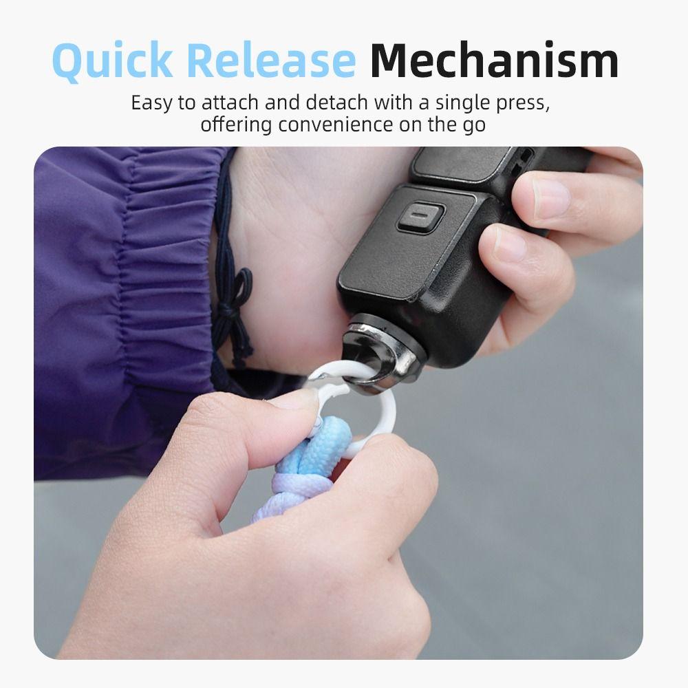 Nylon Neck Strap Anti-lost Adjustable Crossbody Rope Action Camera Accessories with 1/4 Inch Screw Lanyard for OSMO Pocket 3