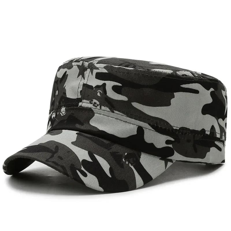 Classic Summer Flat Cap - Men's Breathable Outdoor Sport Hat Vintage Soldier Style Adjustable Sun Hat
