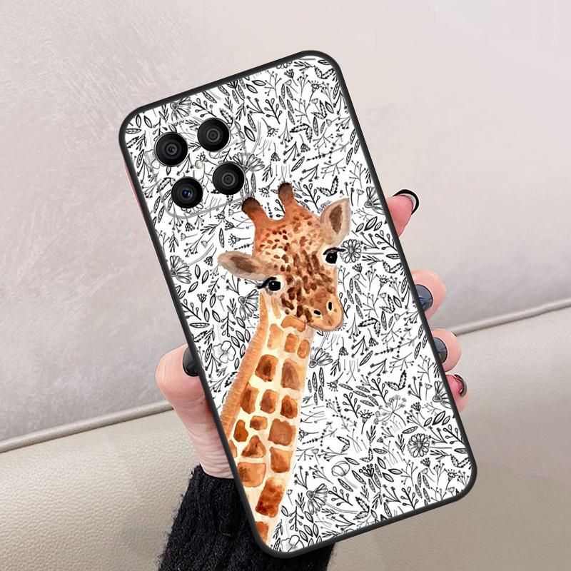 Cute Cartoon Giraffe For Honor Magic 7 6 5 8 Pro Case For Honor 200 Lite 400 70 50 X8c X8b X9a X9b X9c X9d Win RT