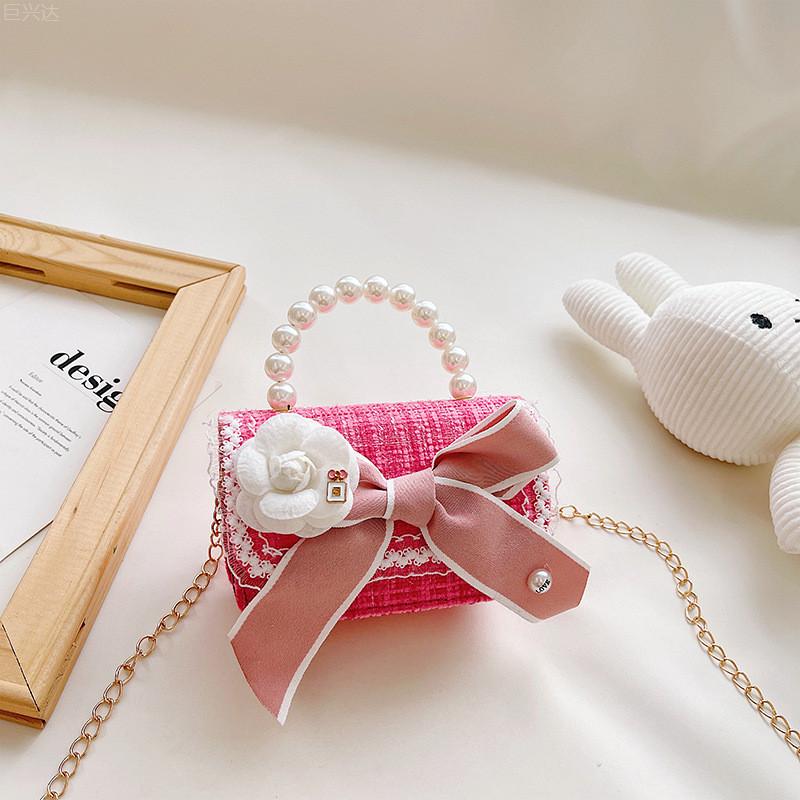 Adorable Fashionable Kids Tote Bag Cute Bowknot Design Mini Crossbody For Everyday Use