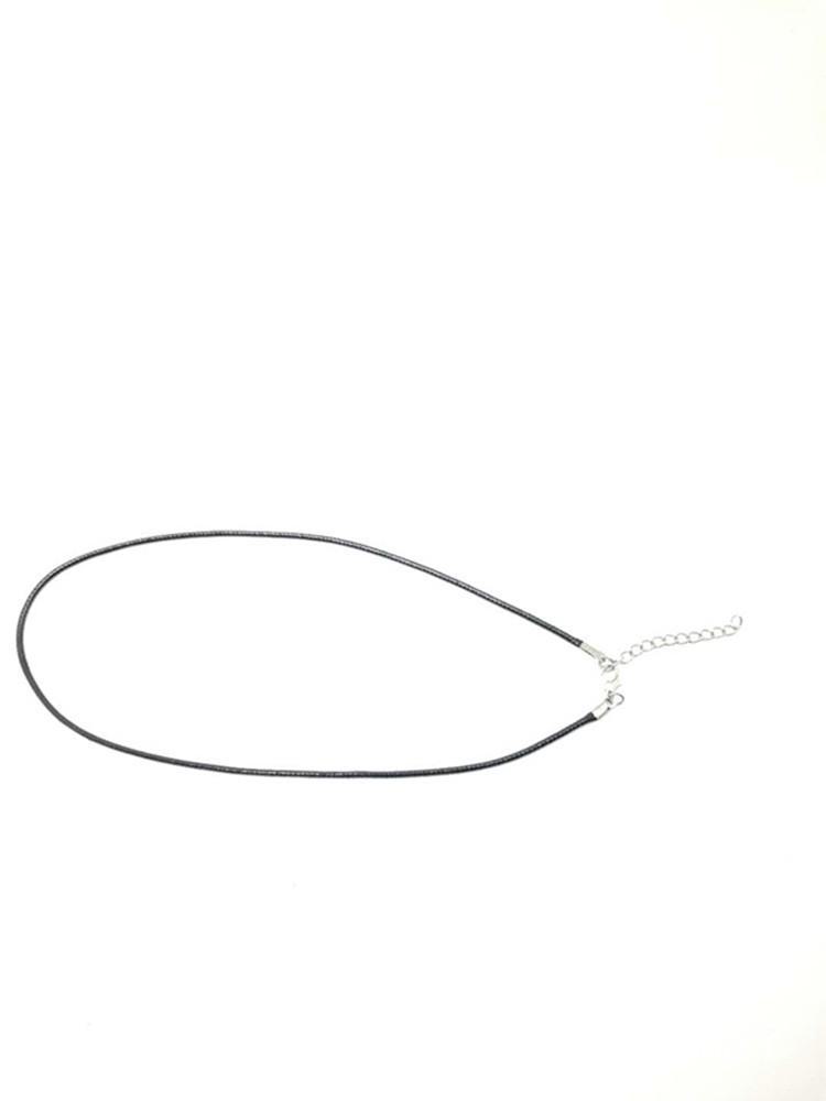 Koreański naszyjnik z woskowanej nici z zapięciem typu homar - czarny skórzany wisior na sznurku do biżuterii DIY i łańcuszków na swetry