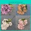 Silk Realistic Snow Orchid Floral Flowers Stems Indoor Decoration Gift Wedding