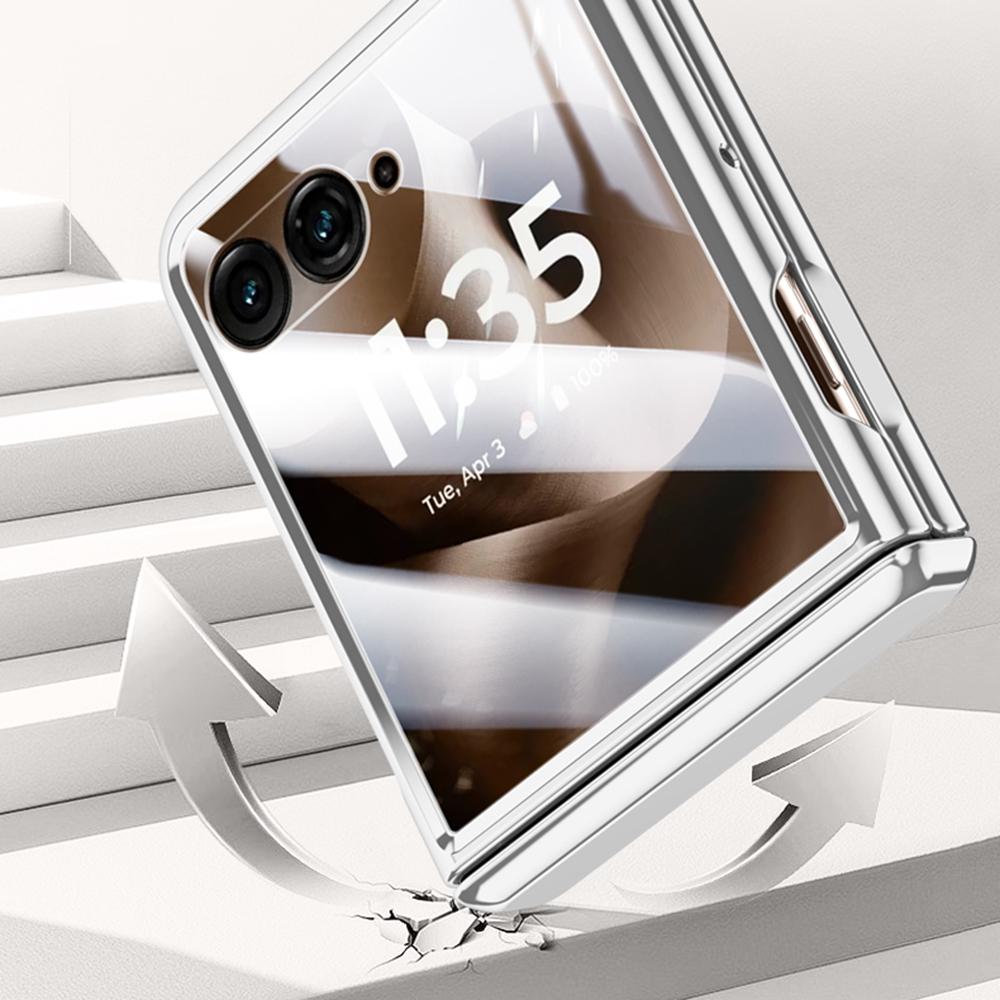 For Motorola Razr 60 Ultra 5G Case Compatible with MagSafe Kickstand Electroplated PC Phone Cover Built-In Screen Protector