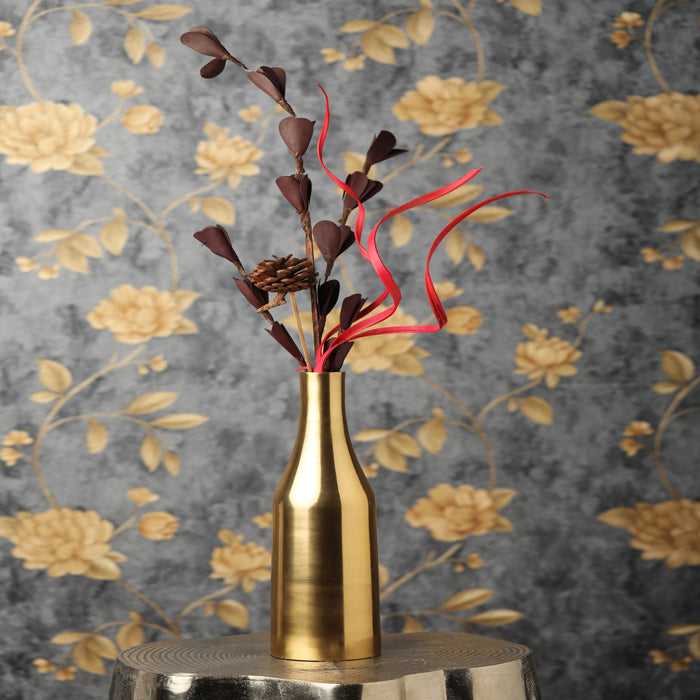 Gold Champagne Small Bottle Vase | 8 X 8 X 31 Cm