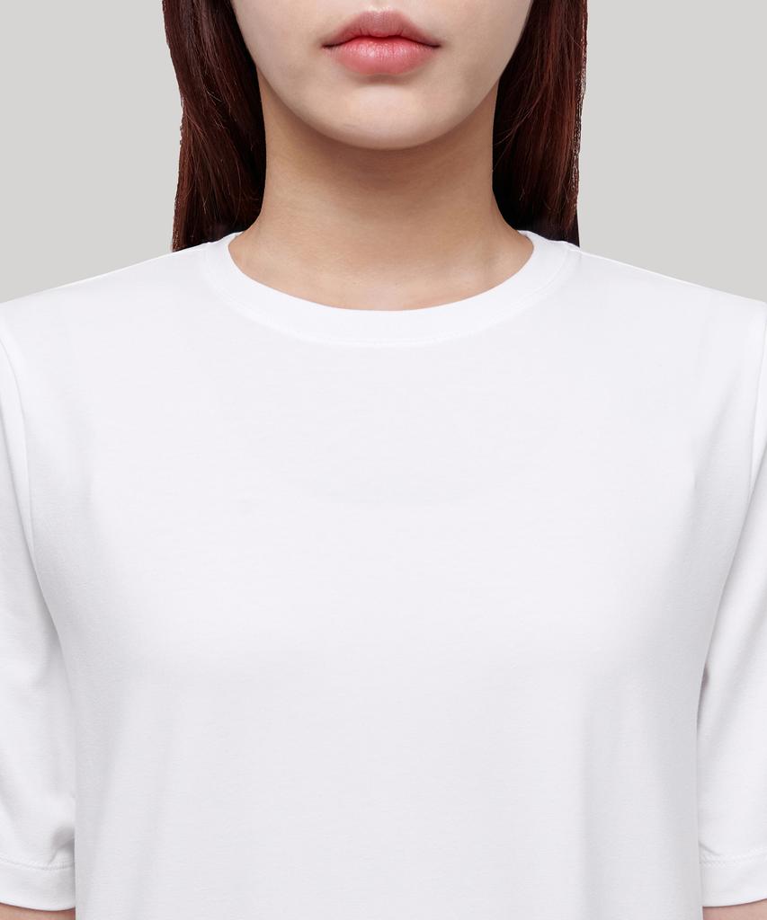 Musinsa Standard Woman Women'S Crew Neck Long T-Shirt Dress [White]