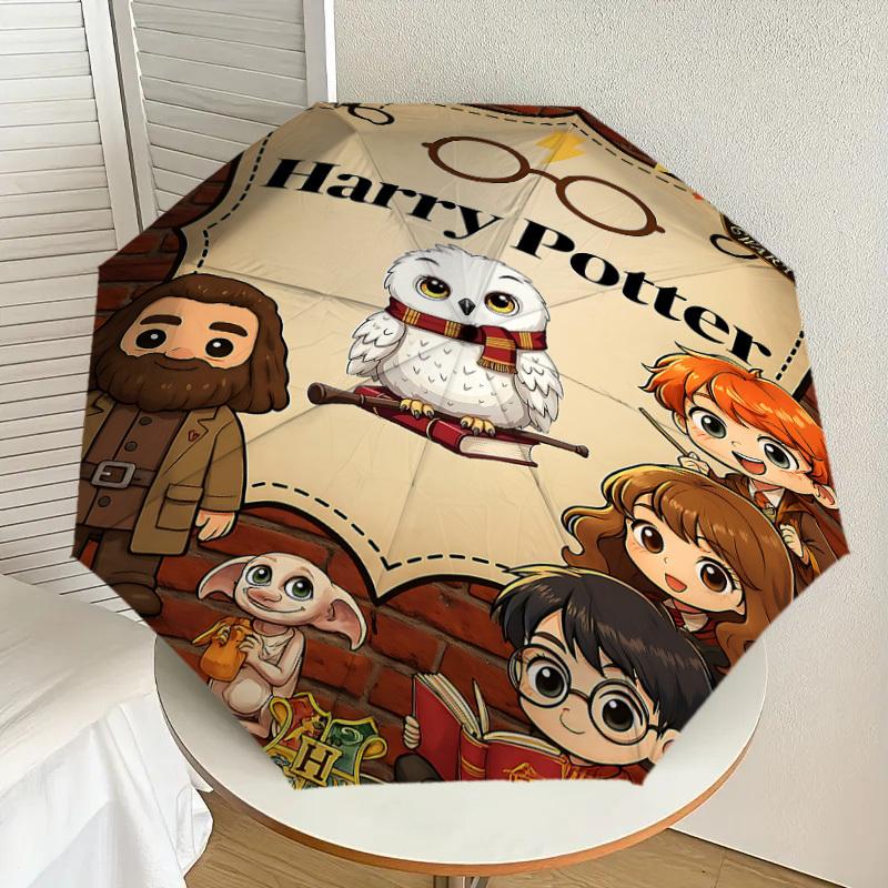 1PC Hogwarts Platform 9 3/4 Umbrella-8-Rib Reinforced, Automatic Open, Lightweight & Durable, Cute Fashion Accessory for Outdoor, D2686