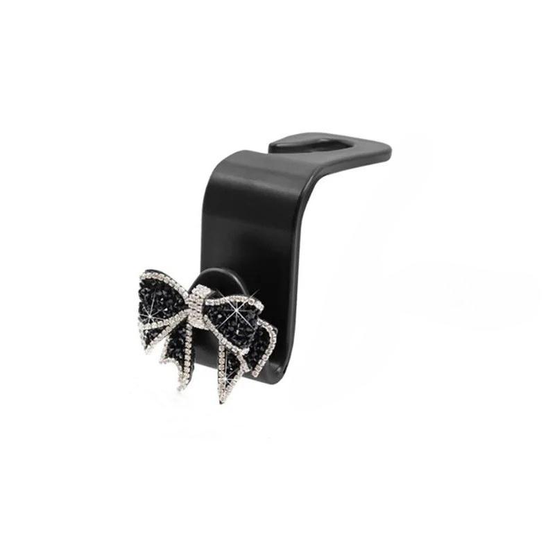 

1/2 шт. Милые крючки для детского автокресла, Органайзер для подголовника автомобиля, Подвеска для продуктов, Сумка, Автоаксессуары, Крючки с бриллиантовым бантом, Принадлежности для хранения