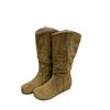 Inner heightening tube stacking boots women's autumn and winter new suede splicing knight boots