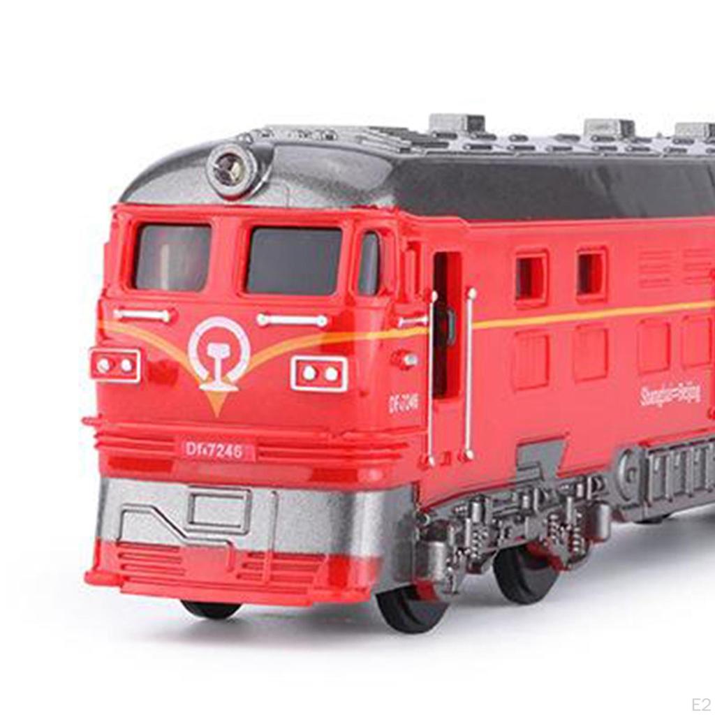1/8 cast Locomotive Toy with Pull Back Action for Children Gifts