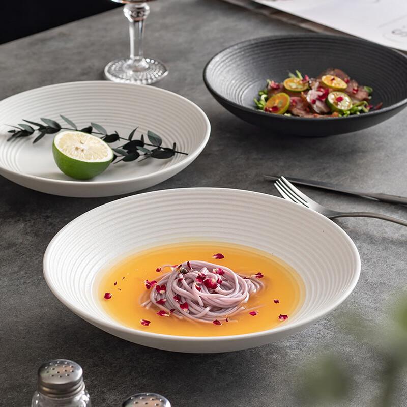 ZISIZ Ceramic Salad Plate Bowl