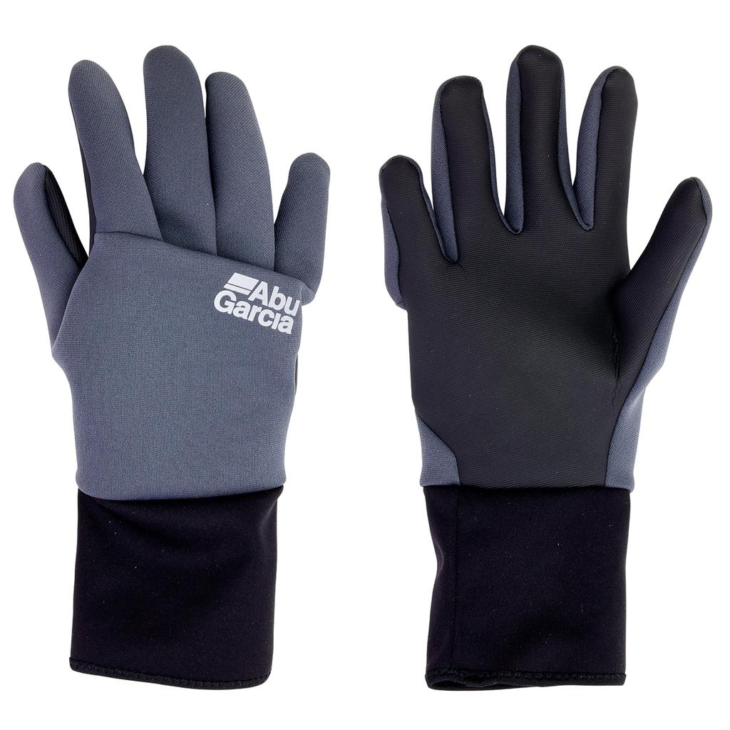 Abu Garcia Long Cuff Full Finger NP Size 1634057 Gloves, Gray, L,
