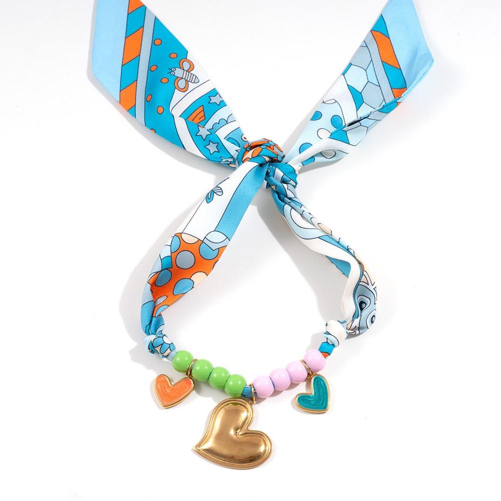 Ethnic Style Sweet Pendant Necklace Personality Bag Accessories Creative Colorful Headscarf  Male