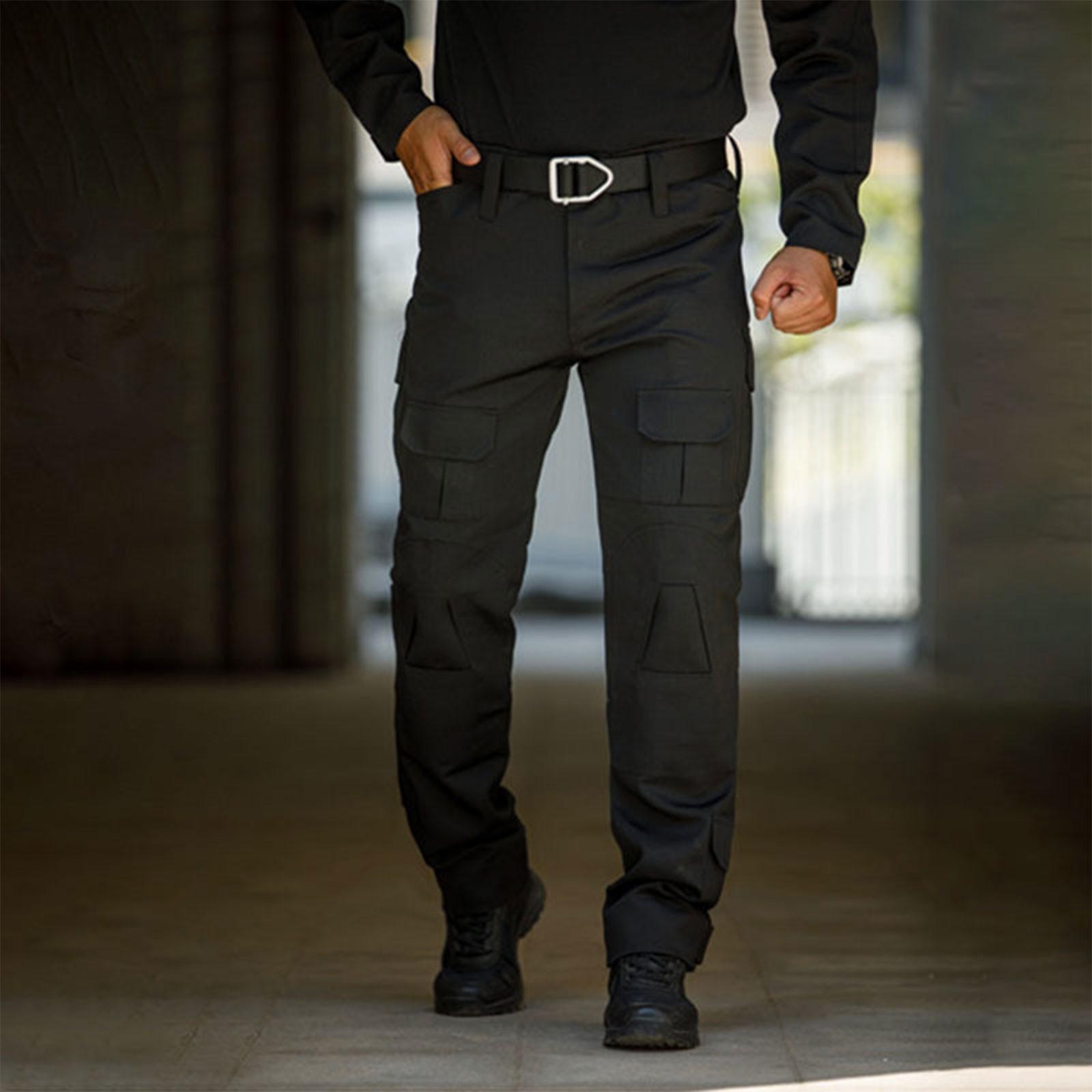 

Мужские рабочие брюки с несколькими карманами для занятий спортом и активного отдыха, повседневные брюки с несколькими карманами XL чёрный