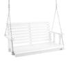 Wooden Porch Swing 4 Ft, Patio Bench Swing for Courtyard & Garden, Upgraded 880 Lbs Strong Load Capacity