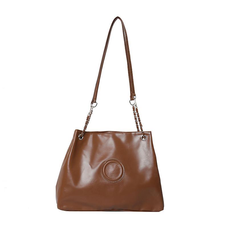 Stylish Large Capacity Pu Leather Shoulder Bag For Women Trendy Totebag