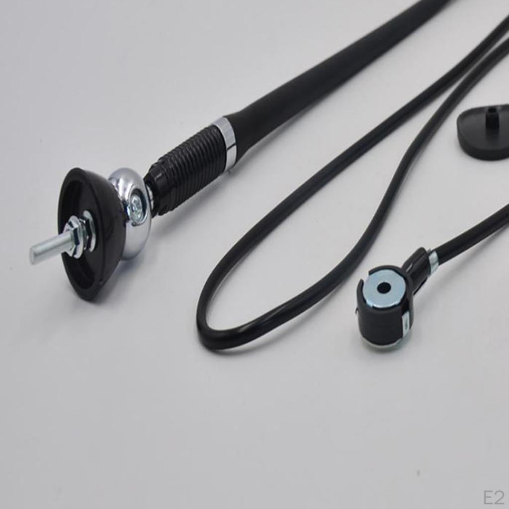 Black FM AM S Extension Cable Auto Roof 180 Rotating