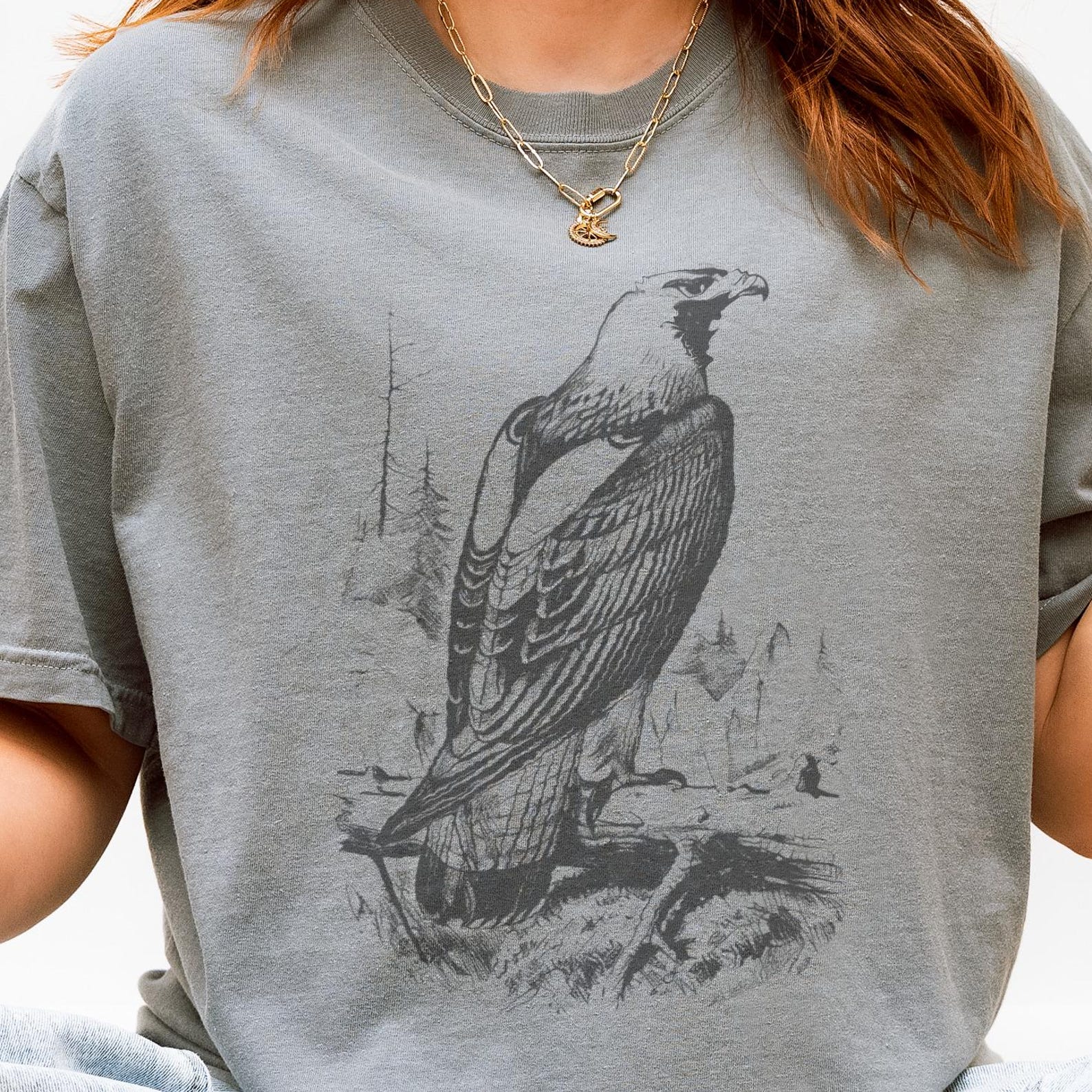 Eastern Imperial Eagle - Aquila Heliaca Bird Prey Nature outdoor Bird Watcher Eagle Shirt Unisex Comfort Colors 100
