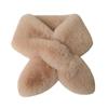 Thick, Warm Winter Scarf: Versatile Plush Cross Design, Imitation Rex Rabbit Fur for Men & Women