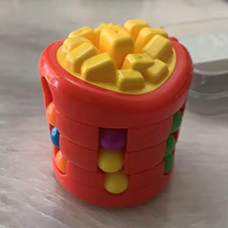 Hamburger French fries Magic Rotating Beans Puzzle Mind Challenge Games IQ Brain Teaser Stress Relieving Toys Unique Gifts