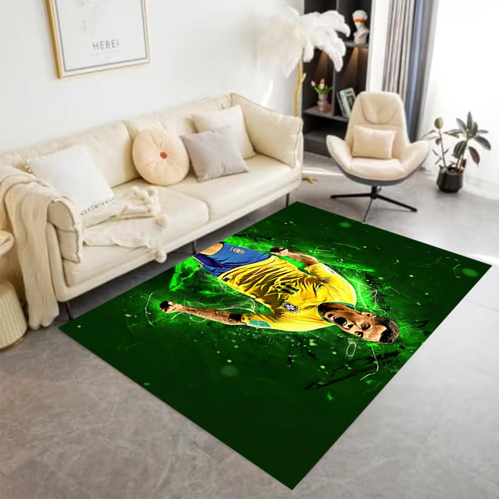 Brazilian Football Star Area Rug Design for Bedrooms Dining Room Dormitory Foyer Antislip Carpet Office home decor