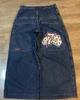 JNCO Jeans Vintage Hip Hop Loose Jeans Men's Gothic High Waist Wide Legs Pants Streetwear