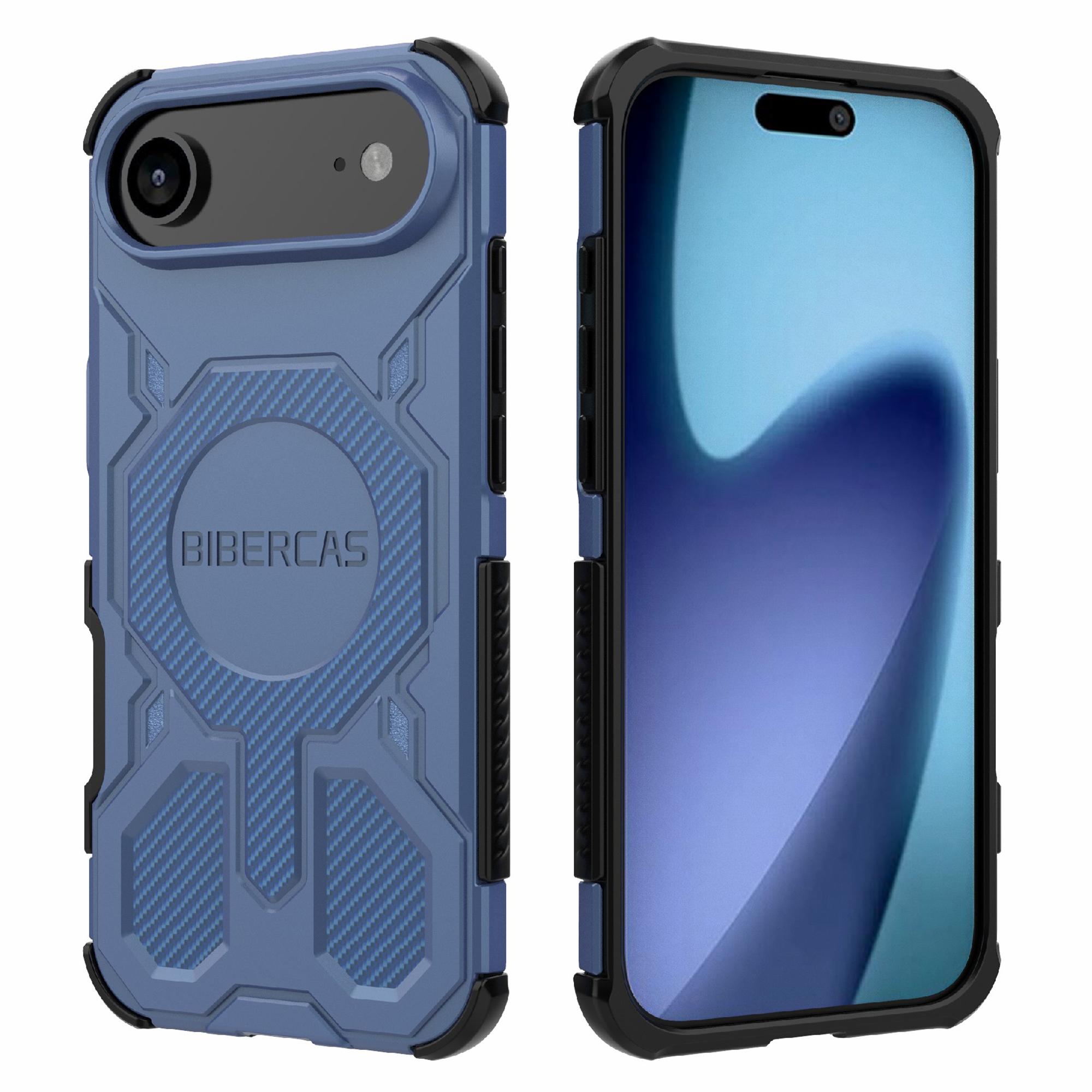 

BIBERCAS J-16 Series For iPhone 17 Air Case Compatible with MagSafe Anti Drop TPU+PC Phone Cover Blue