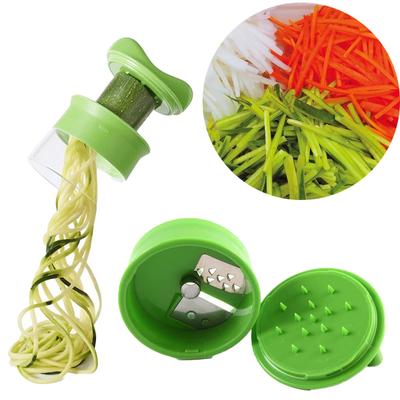 Handheld Spiralizer Vegetable Fruit Slicer Adjustable Spiral Grater Cutter Salad Tools Rotary Grater Kitchen Items