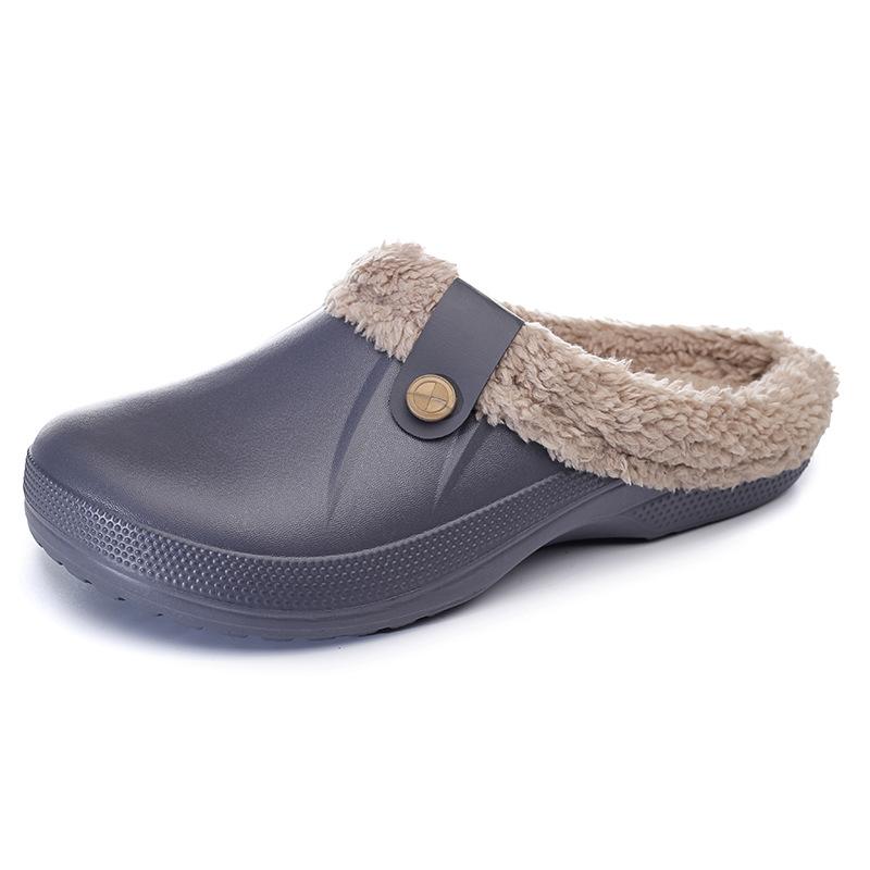Mulheres Homens Sapatos de Jardim Exterior Homens Chinelos Antiderrapantes Quentes Mulheres Chinelos Impermeáveis Interior Chinelos Fofos e Felpudos