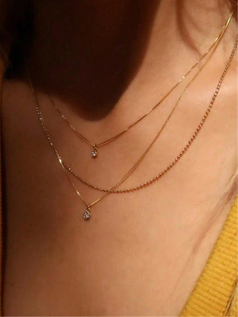 1pc Delicate  Pendant  Stack Necklace For Women, Ladies' Fashion Metal Necklace,Suitable For Women's Daily Wear, Dates, And Parties
