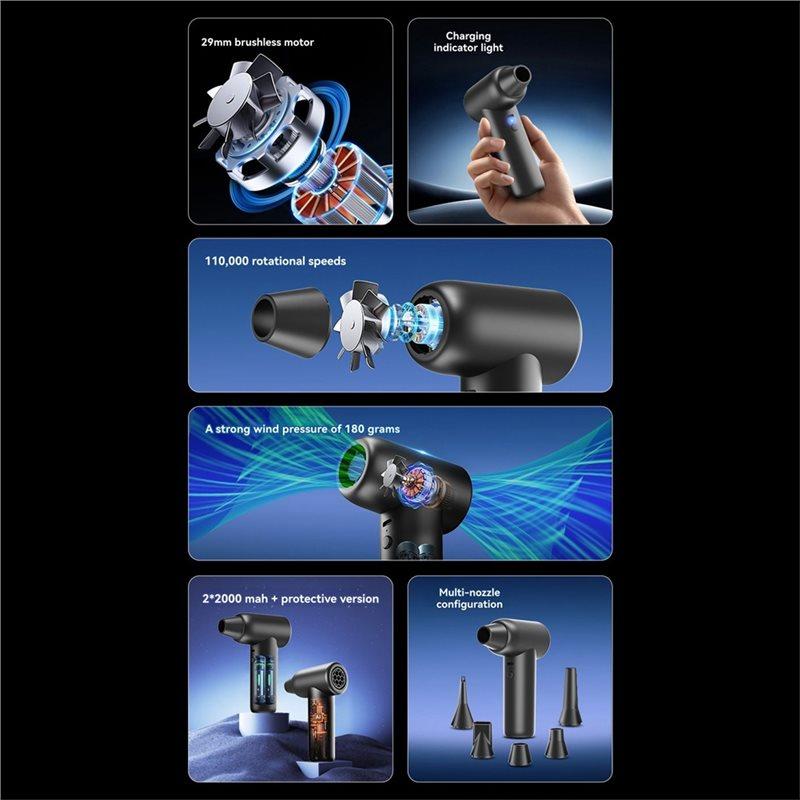 2025 Trend Keyboard Car Cleaning 110000RPM Jet Air Blower Mini Portable Turbo Fan Electric Turbo Blower Air Duster Cleaner