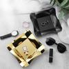 Luxury Square Stainless Steel Jewelry Tray Aromatherapy Decor Metal Plate