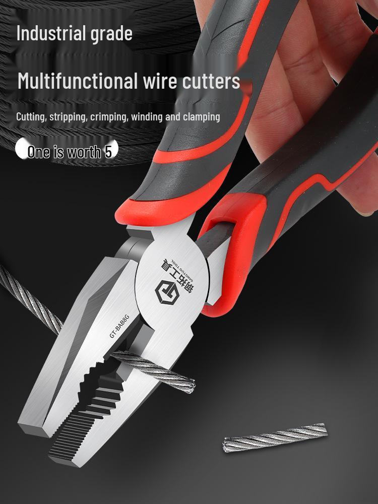 Electrician's Special 6-Inch Multi-Function Needle-Nose & Diagonal-Nose Pliers Set, Industrial Grade, Labor-Saving Design