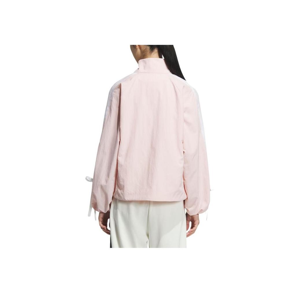 Adidas Windbreaker Woven Loose-Fit Sports Casual Long Sleeve Jacket Women Jackets Light-Pink KB0086