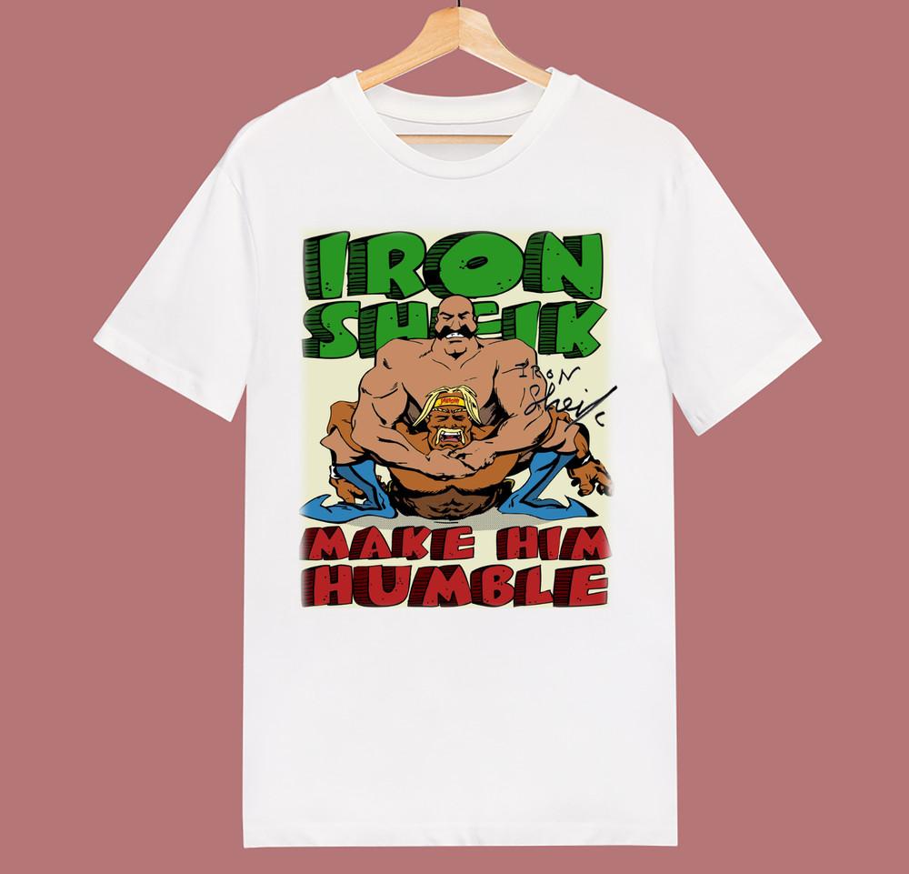Железный Шейх Забавный Подарок Для Фаната Белая S-2345XL Унисекс Футболка Унисекс Футболка XXL