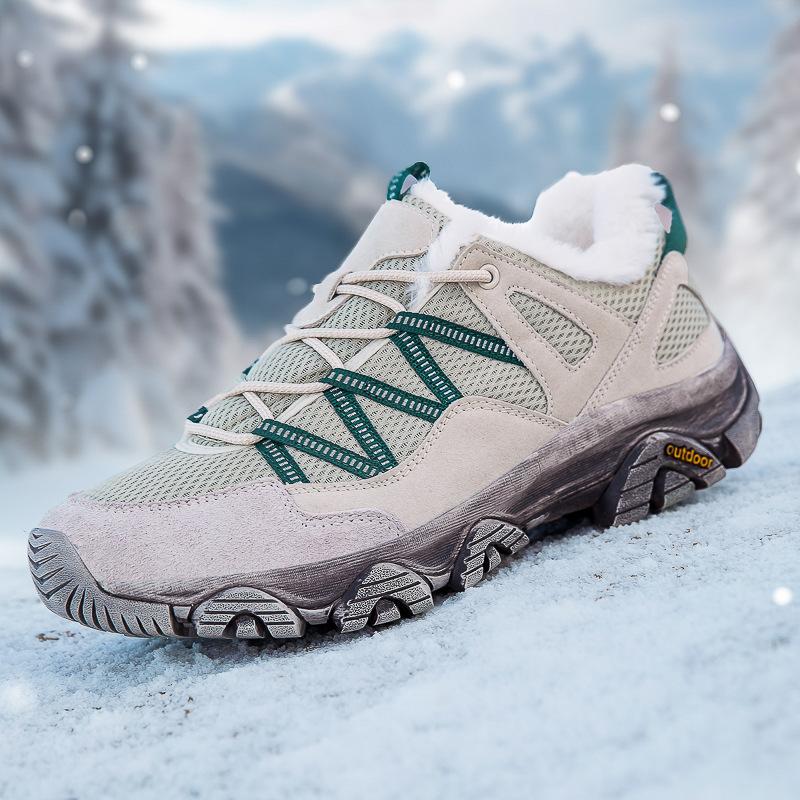 Autumn And Winter Warm Cotton Outdoor Mountaineering Casual Shoes Off-Road Shoes Fashion Platform Men'S Dad Shoes Sports Shoes
