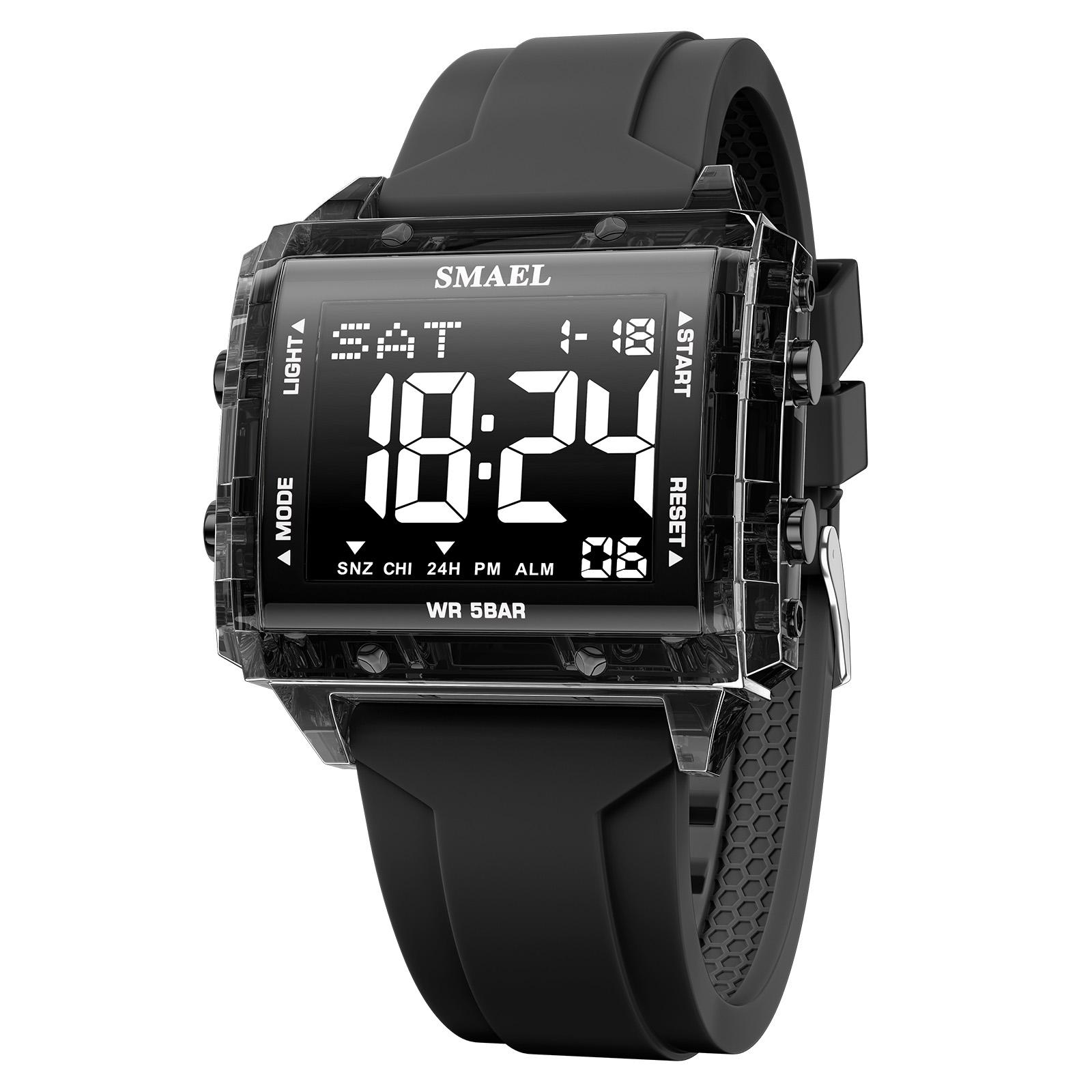 

Brand 8128 Waterproof Dropshipping Watch Alarm Clock Luminous Young Fashion business Quartz Sport Wristwatches чёрный