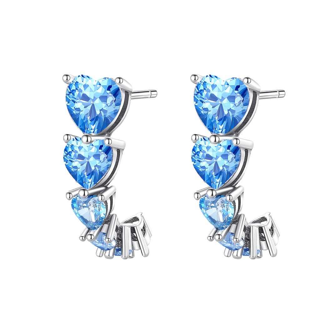 Kupfer Süß Lieblich Liebe Herz Serie Stecker Ohrring Zirkon Für Frauen Exquisite Alltagsschmuck Accessoires Geschenke