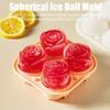 Silikon-Eiswürfelform Rosenform Eisball-Tablett Langsam schmelzend Whiskey-Eiswürfelbereiter Romantische BPA-freie Cocktailform