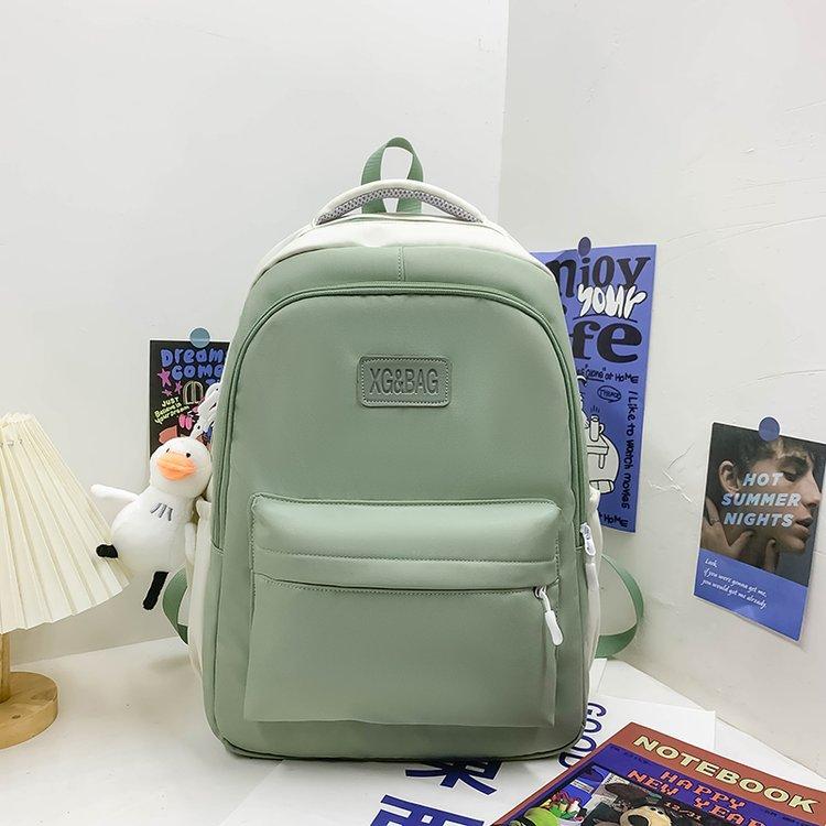 Schoolbag Korean version of the new small fresh simple fashion versatile large capacity schoolbag junior high school high school student backpack