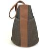 HERMES Saksaw MM Saksaw MM Bag Hand Bag Canvas Brown