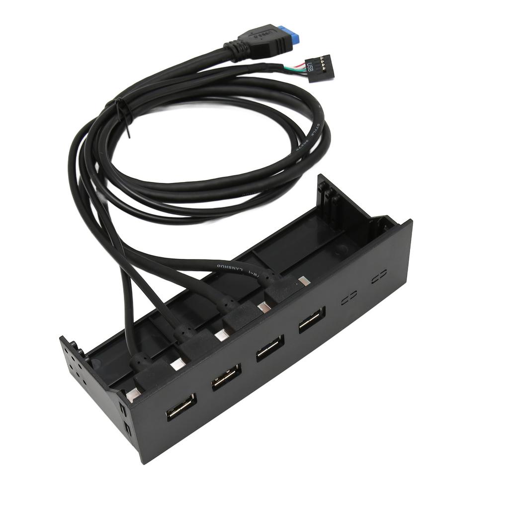 5.25in USB 3.0 Front Panel Hub 4 Ports 5Gbps High Speed 19pin USB Front Panel Hub for PC