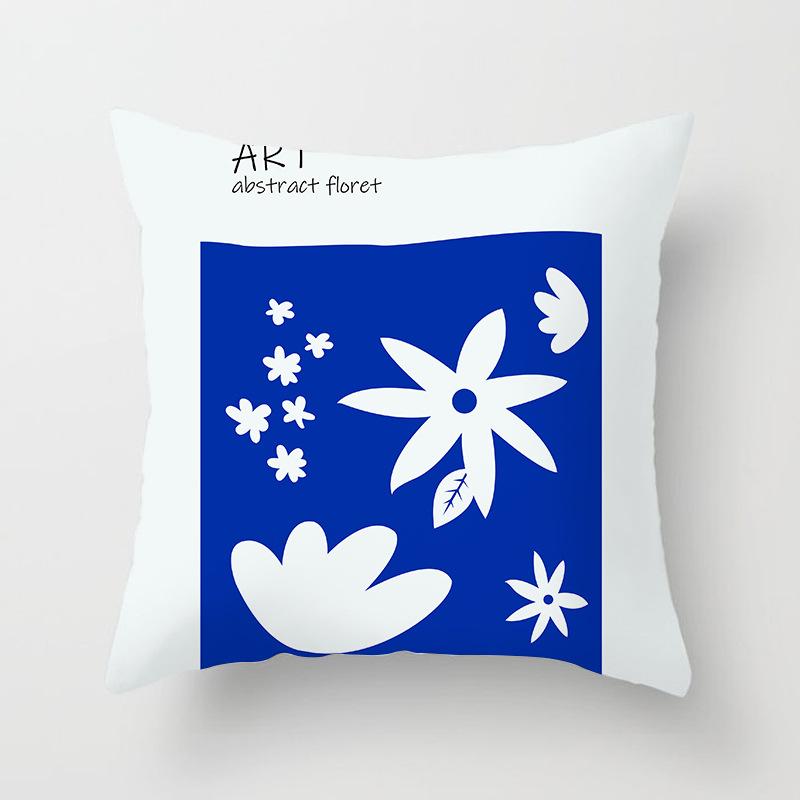 New Nordic Abstract Flower Pillowcase Home Bedside Sofa Cushion Cover