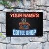 Personalized Custom Metal Sign for Coffee Shop Wall Decor