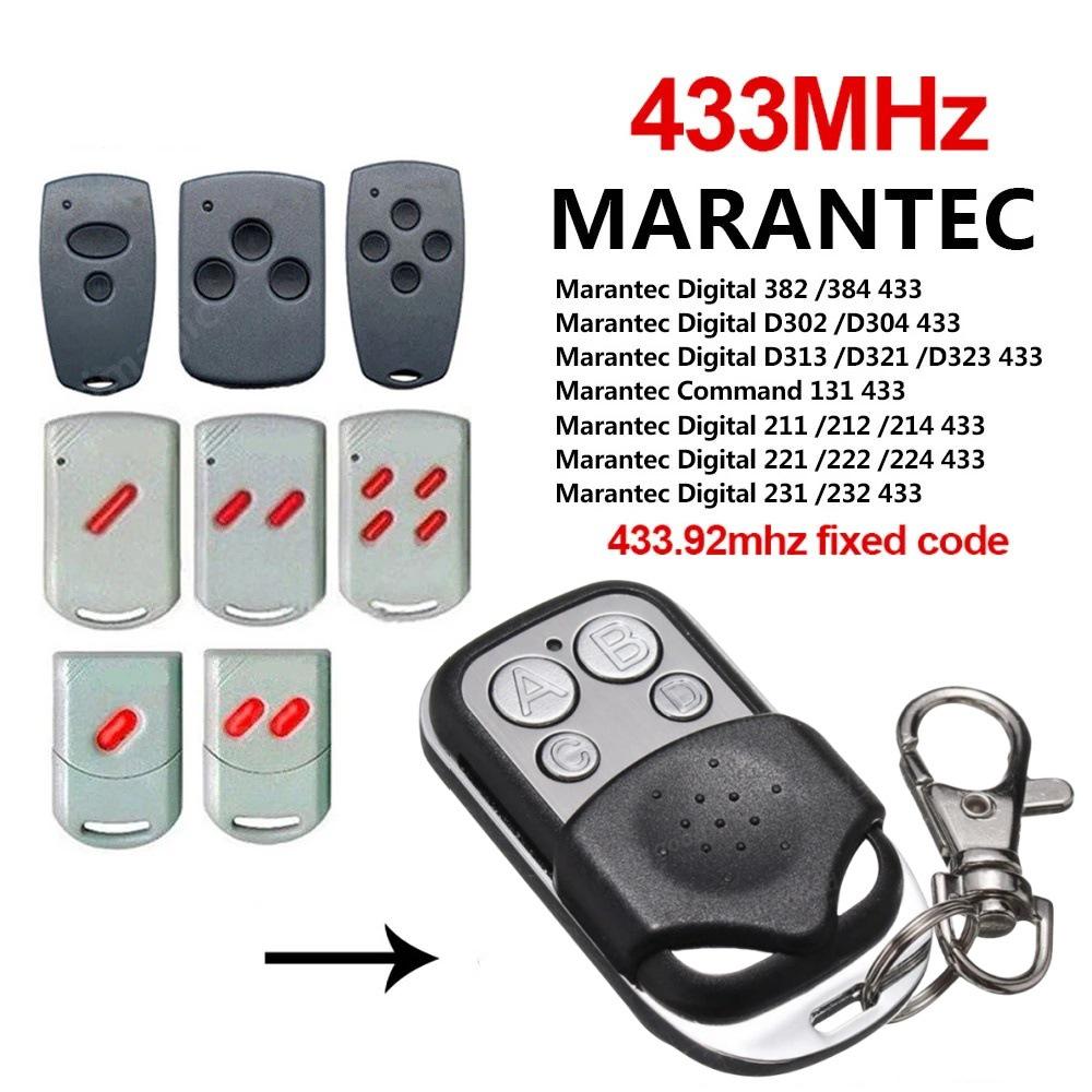 433.92MHz Remote Compatible with Marantec 302, 304, 313, 220, 250, 252 No