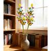 Easter Table Decor DIY Bouquet Stem Easter Egg Butterfly Decoration Artificial Plant Silk Floral Pick Plastic Iron Wire Frame