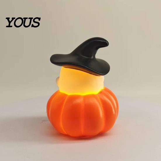Party Decoration Light 1/3Pcs Halloween Pumpkin Ghost Night Light, Spooky LED Bedside Battery Operated Lamp, Mini Table for