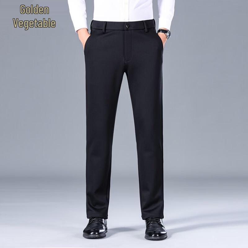 Men's Premium Fleece-Lined Straight-Leg Casual Trousers